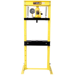 12Ton Bottle Jack Shop Press with Gauge, Bend, Straighten, or Press Parts, Install Bearings, U-Joints, Bushings, Ball Joints, and Pulleys,Yellow