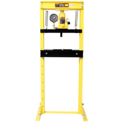 12Ton Bottle Jack Shop Press with Gauge, Bend, Straighten, or Press Parts, Install Bearings, U-Joints, Bushings, Ball Joints, and Pulleys,Yellow