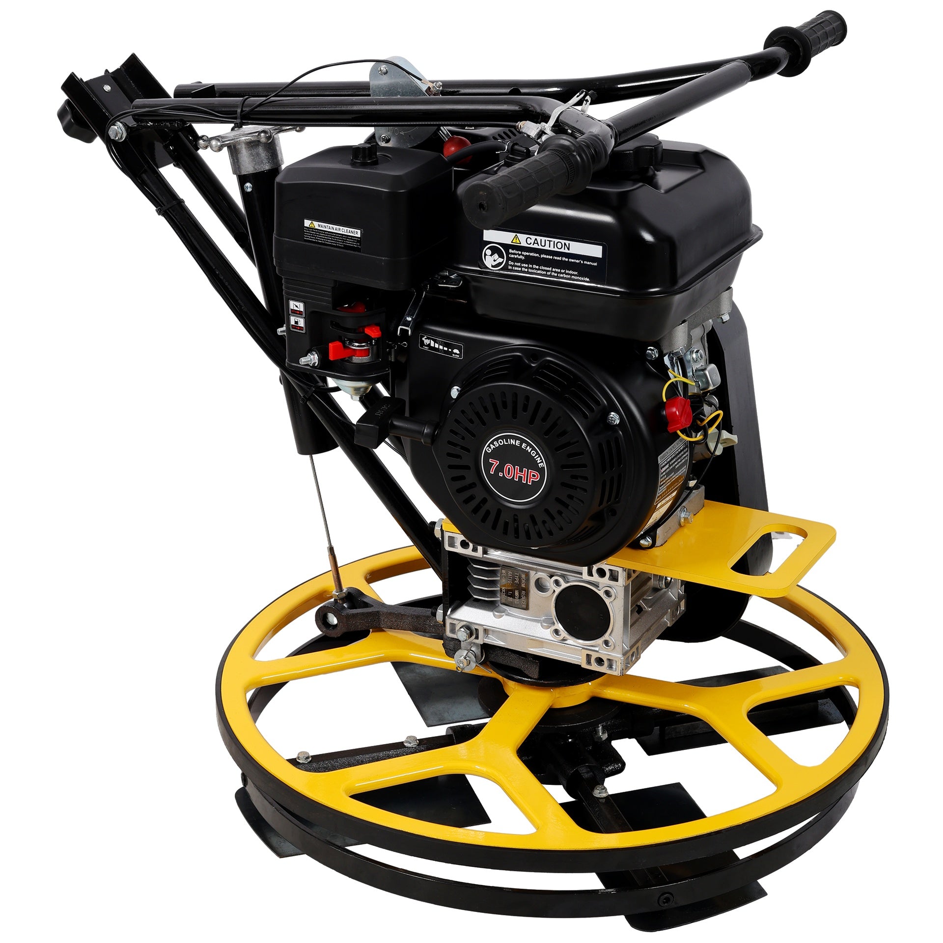 Power Trowel, 22.5" Walk-Behind Cement Trowel with Float Pan, 7HP Gas-Powered Smooth Concrete Surface Finisher