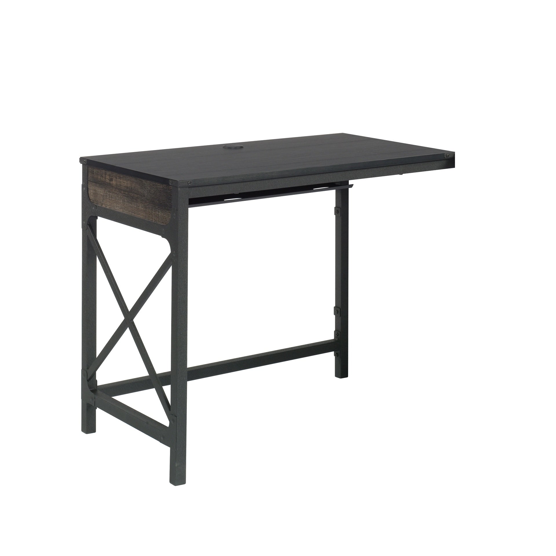Desk Return 36" with Expanded Workspace, Brown finish