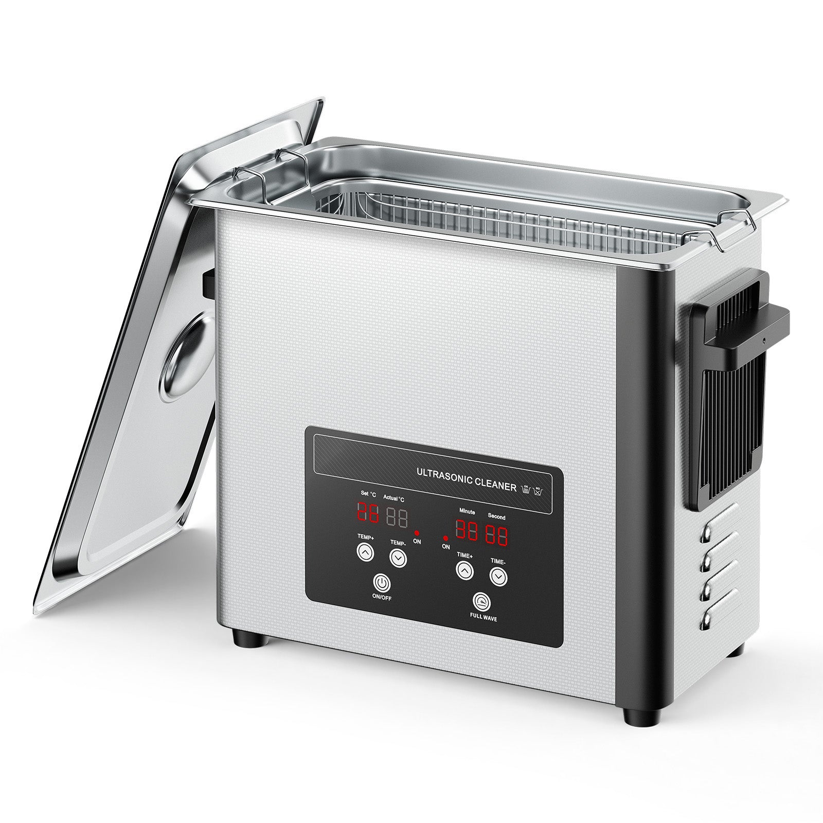 6L Ultrasonic Cleaner, Professional Ultrasonic Cleaner Machine with Cleaning Basket & Digital Display, 120W Stainless Steel 40kHz Cleaning Machine for Watches, Razors, Jewelry, Coins and More