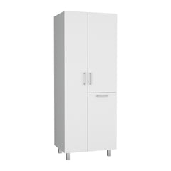 Storage Cabinet  70.9" H, 2 Doors, 1 Drawer, 3 Shelves, 4 Legs, White - Kitchen