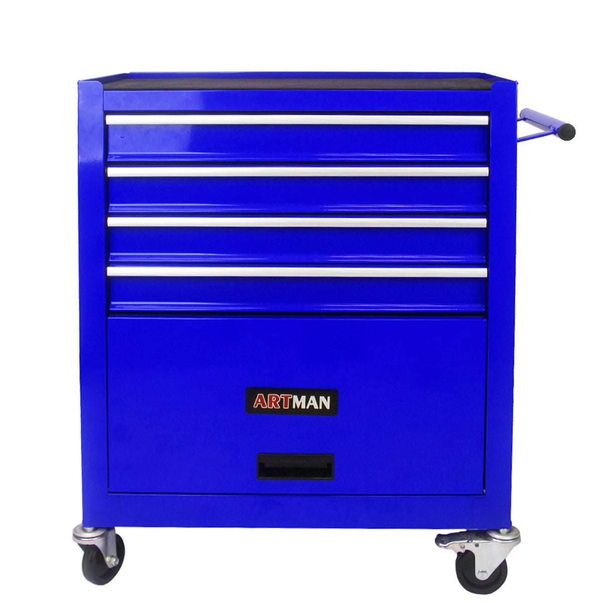 4 DRAWERS MULTIFUNCTIONAL TOOL CART WITH WHEELS-BLUE
