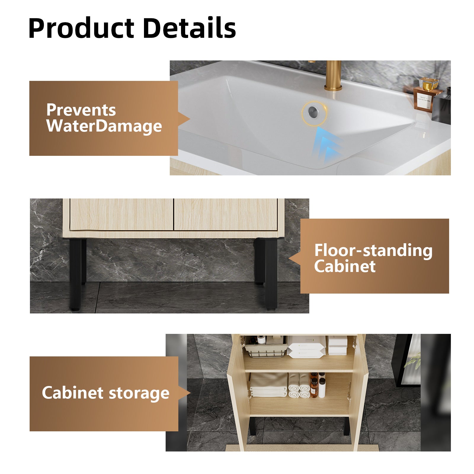 30 Inch Bathroom Vanity without Sink