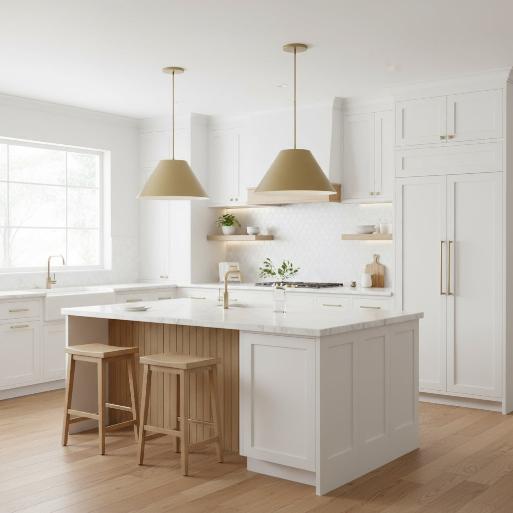 22 inch Diameter Integrated LED Brass Pendant