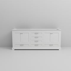 White Double Bath Vanity 80 in. W x 22 in. D