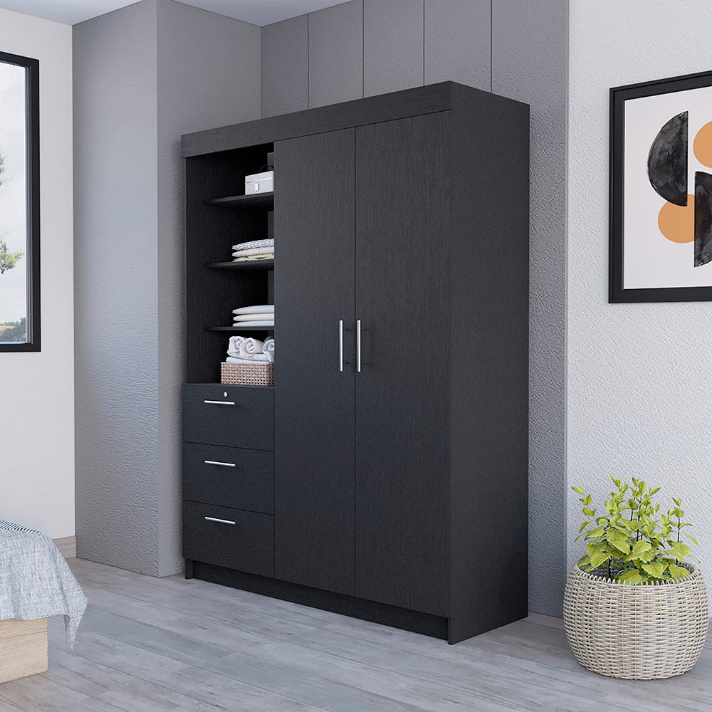 Armoire Rumanu, Bedroom, Black