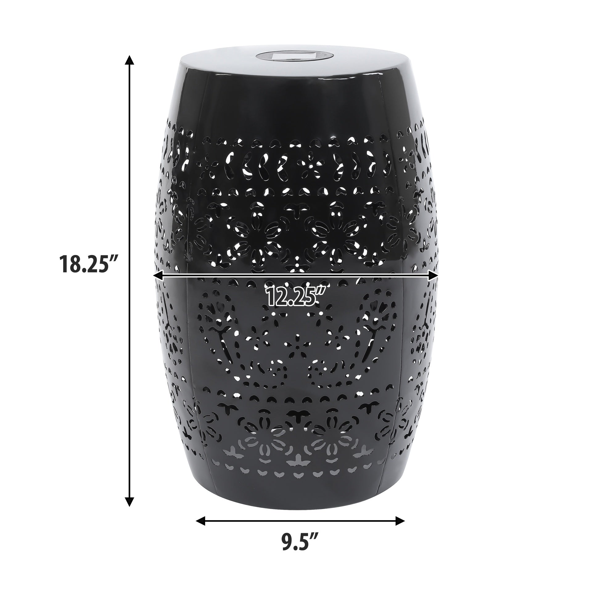 SOLAR SIDE TABLE,Black COLOR
