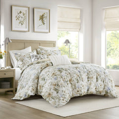 5PCS King/Cal King Cotton Sateen Print Duvet Set