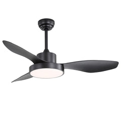 47 Inch Ceiling Fan with 22W LED Light and Remote Control 6 Speeds Reversible DC Motor for Bedroom Black