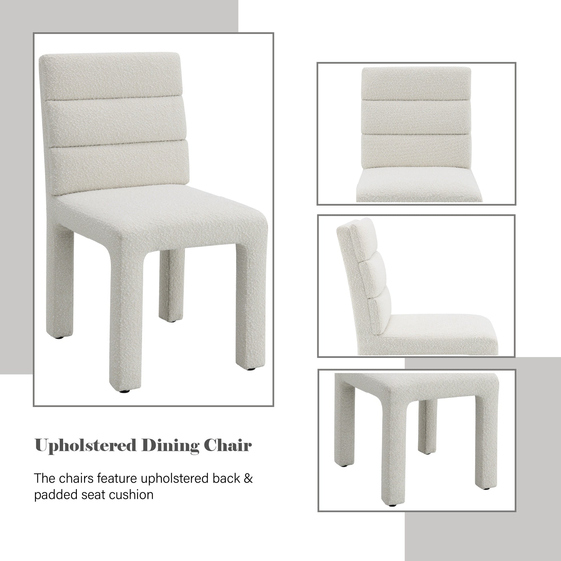 Hettie Beige Boucle Side Chair (Set of 2)