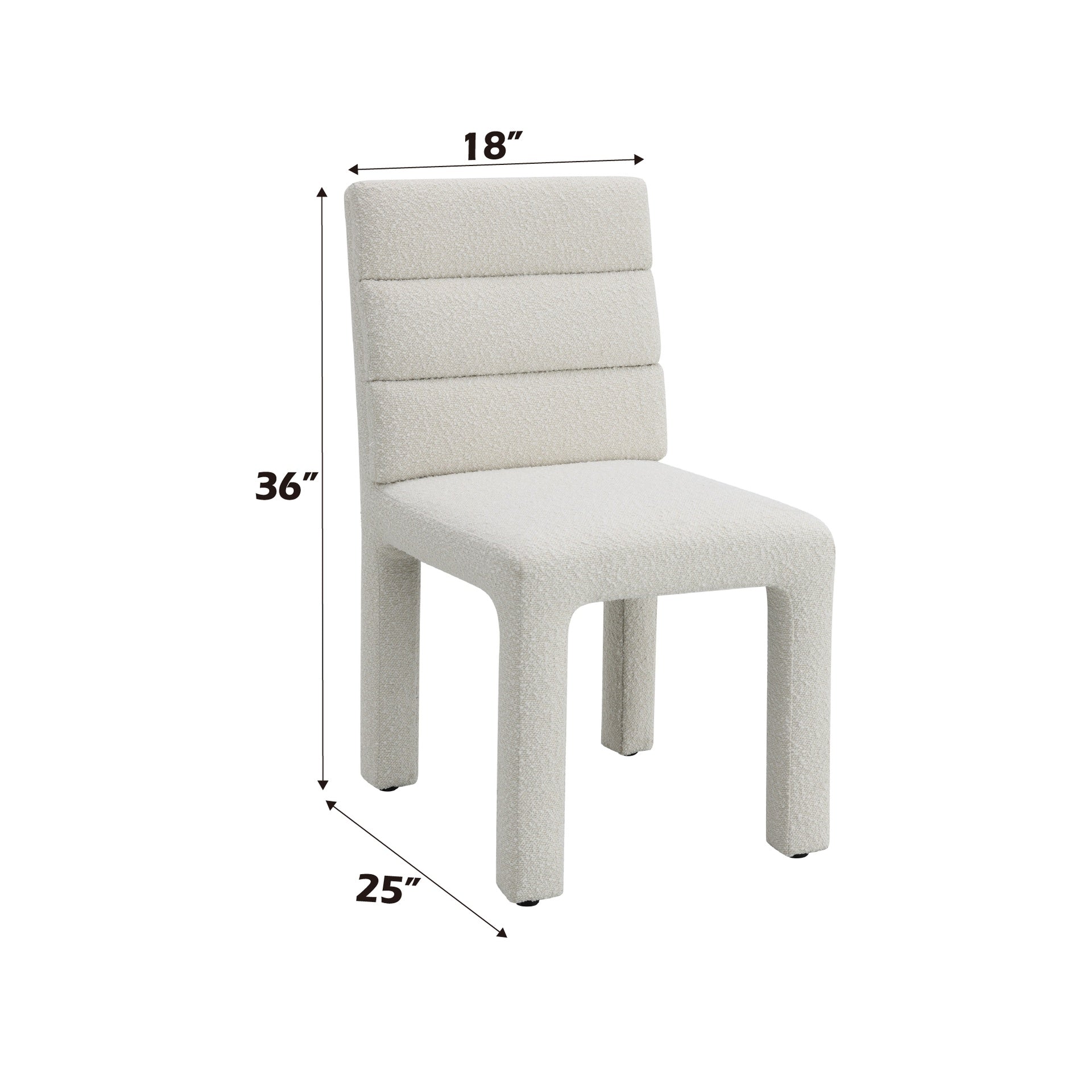Hettie Beige Boucle Side Chair (Set of 2)