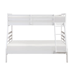 Twin over Full Bunk Bed 1pc Classic White Finish Youth Bedroom Furniture Durable Wood