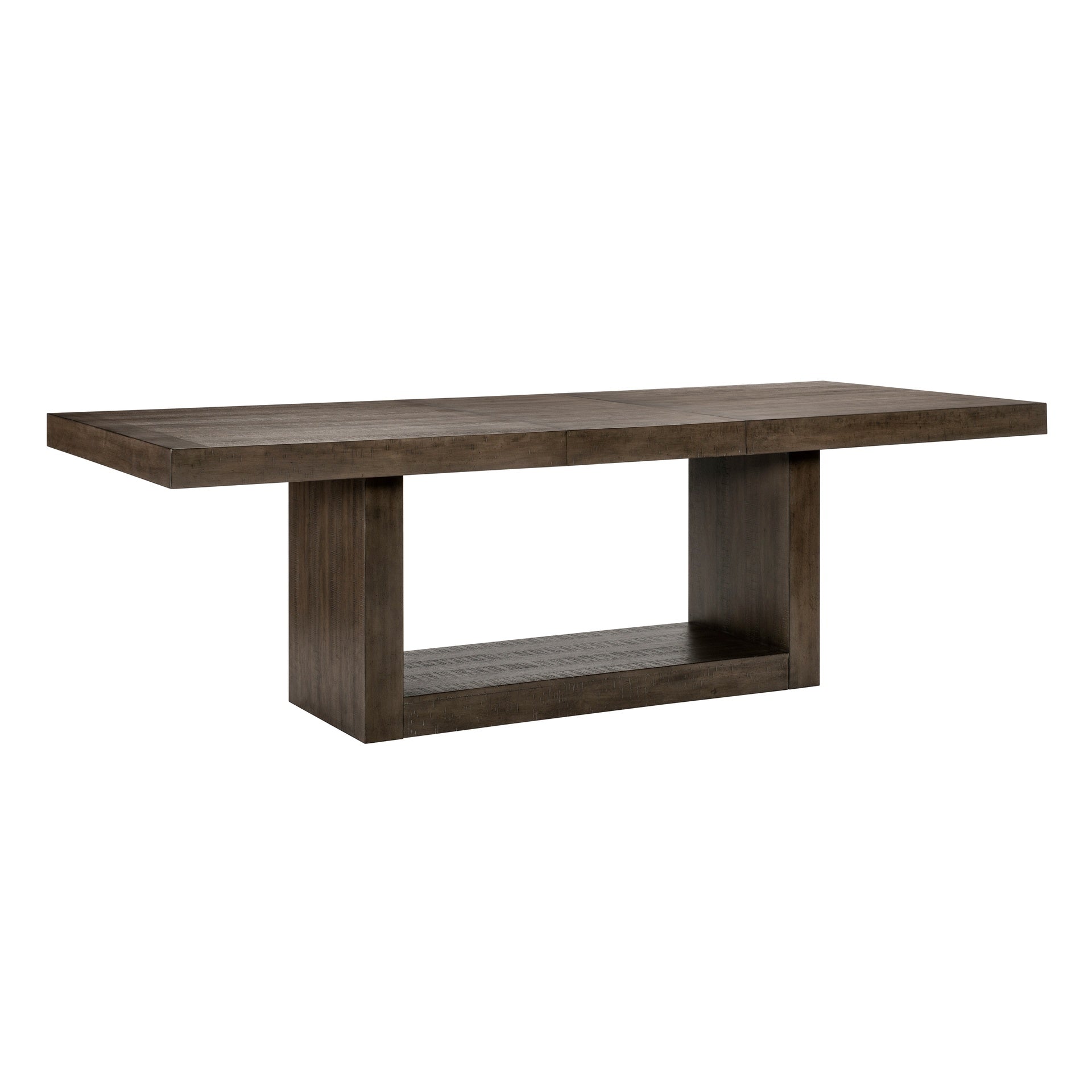 Contemporary Design Brown Finish Dining Set 5pc Extendable Table and 4 Side Chairs Upholstered Wooden Furniture