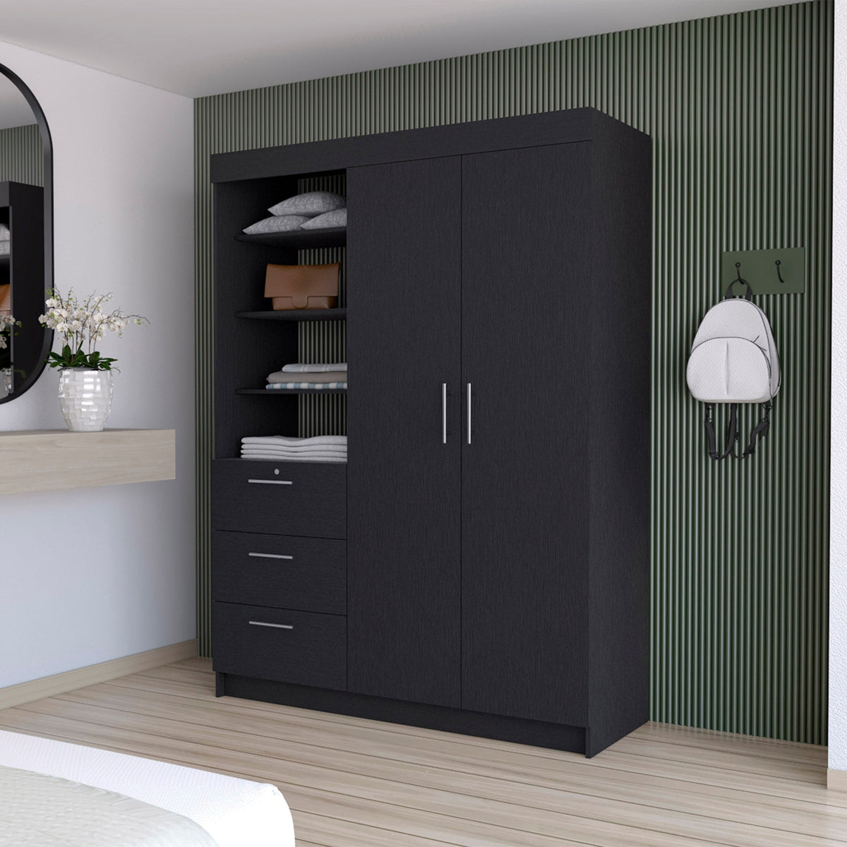 Wenge 3-Drawer Armoire