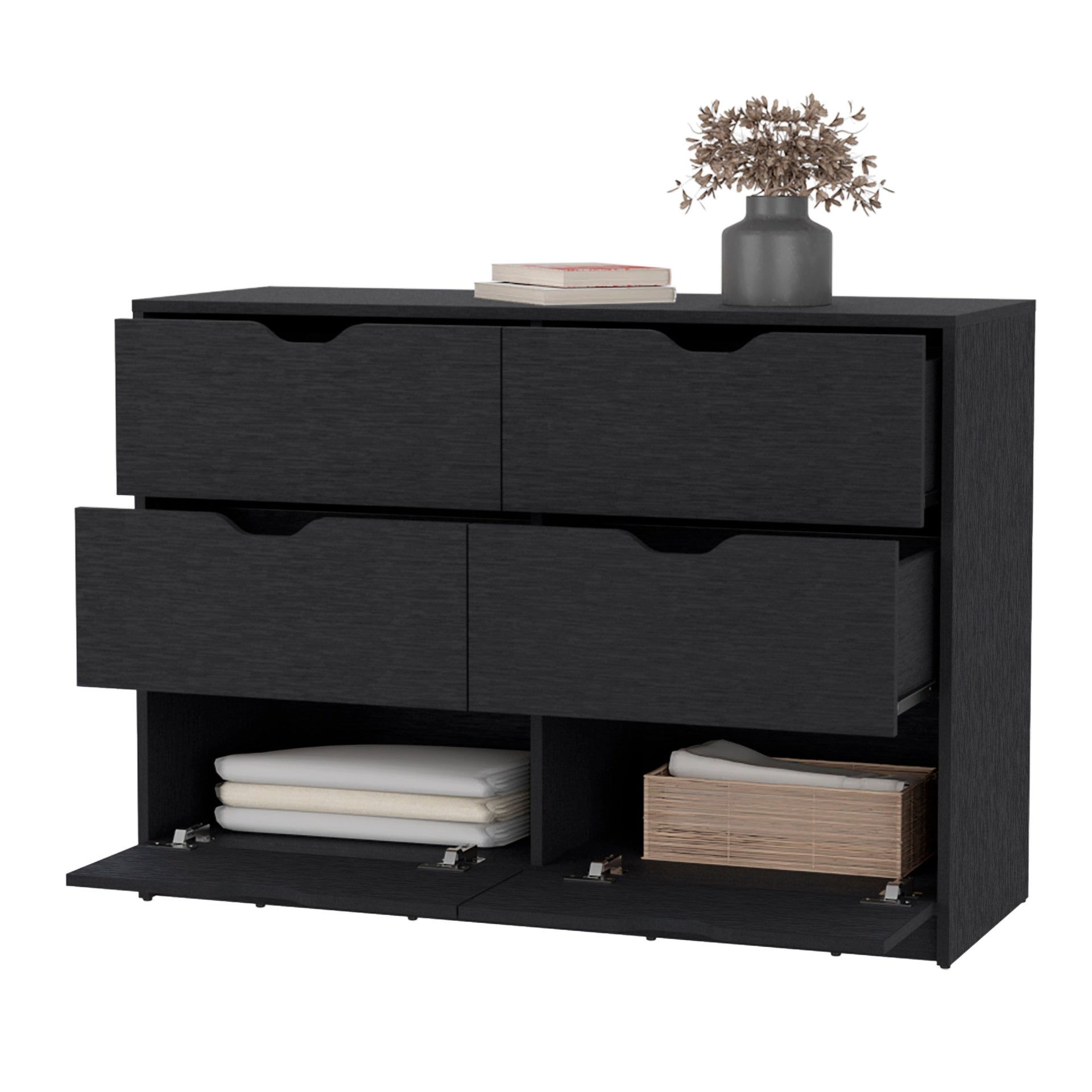 Wenge 4-Drawer Dresser