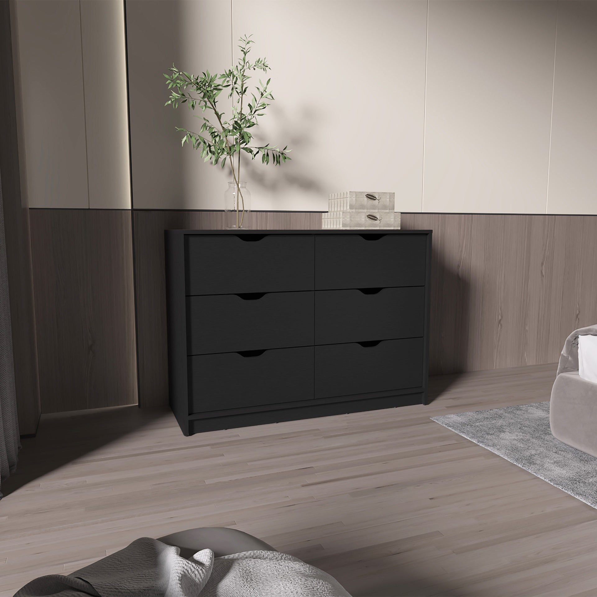 Wenge 4-Drawer Dresser