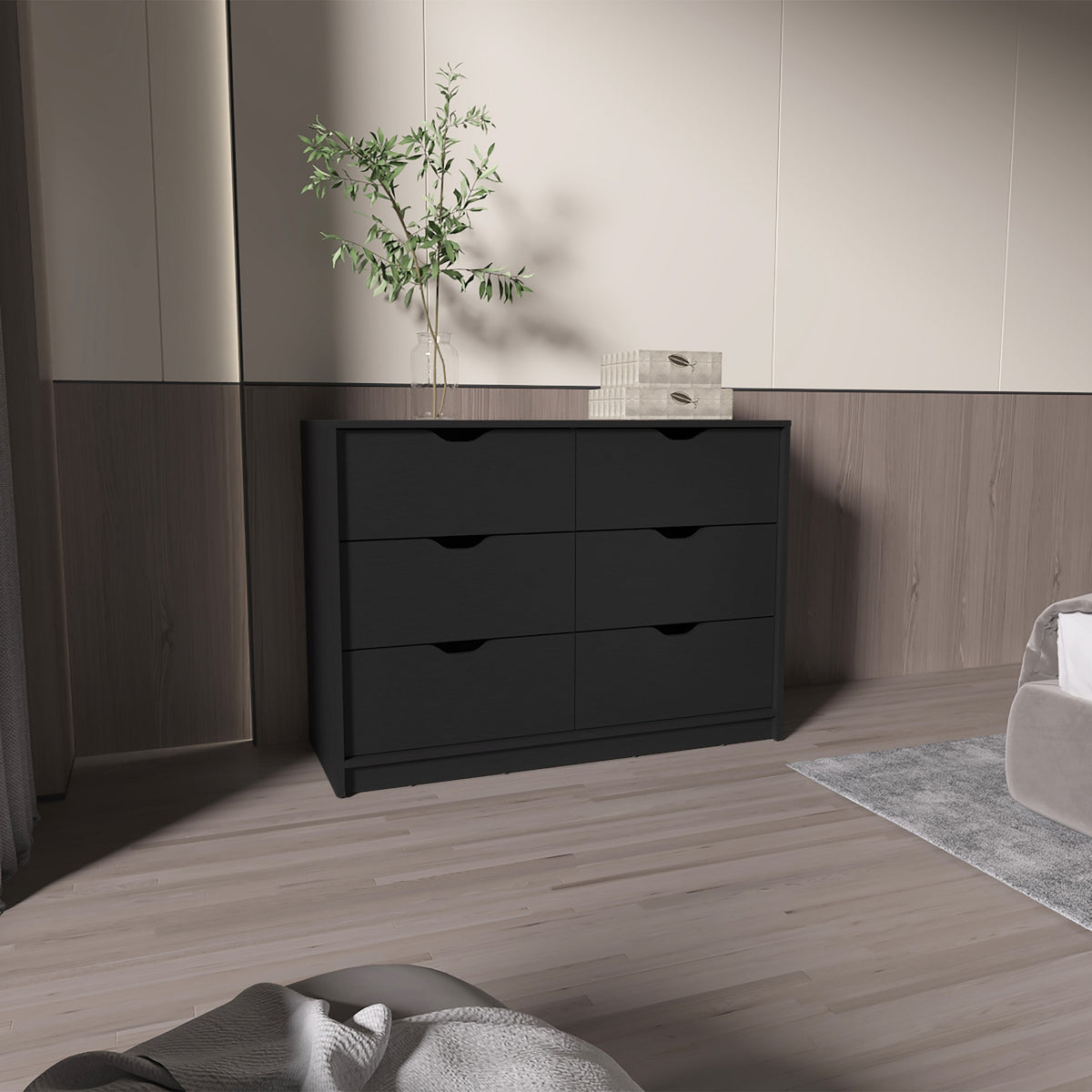 Wenge 4-Drawer Dresser