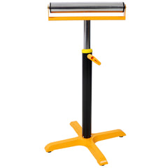 Heavy-Duty Adjustable Single Roller Stand,Material Support Stand, Yellow & Black Color