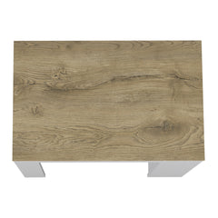 Kitchen Island, Kitchen Bar Table 36" H, with 3-Side Shelves, White / Macadamia