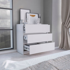 Dresser 31 inchH, 3 Drawers, Chest of Drawers, White