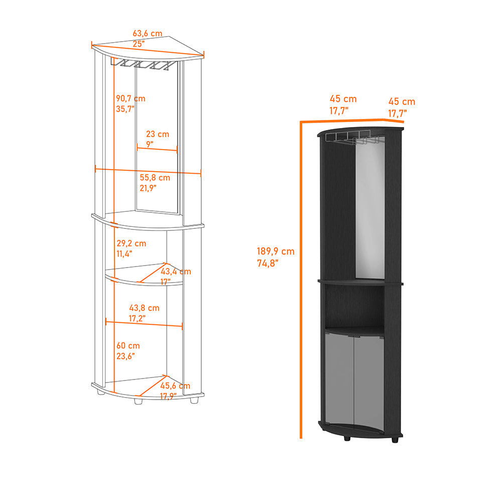 Lisbon Kitchen Island, 3-Tier Shelf and Large Workstation