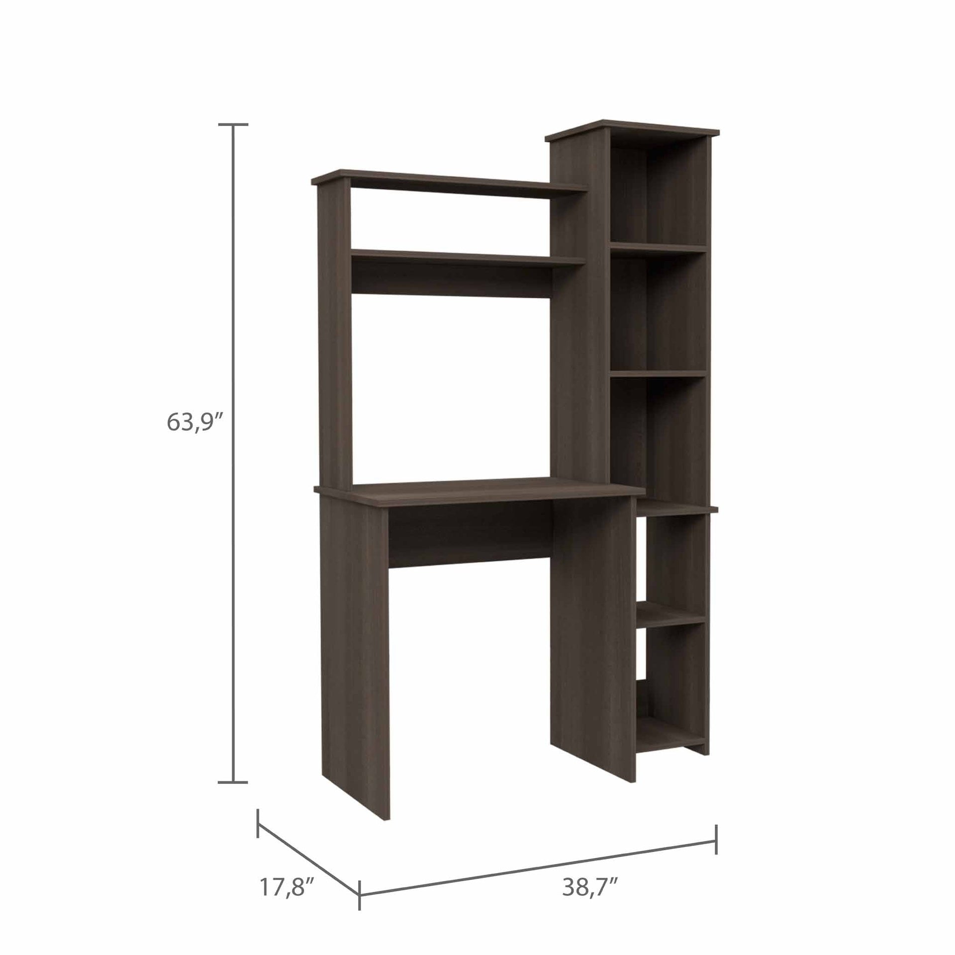 Nashville Writing Desk, Six Shelves