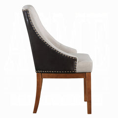 Traditional Luxury Upholstered Chairs Set of 2 Sloped Arms Nailhead Trim Stylish Formal Dining Furniture Accent Seating