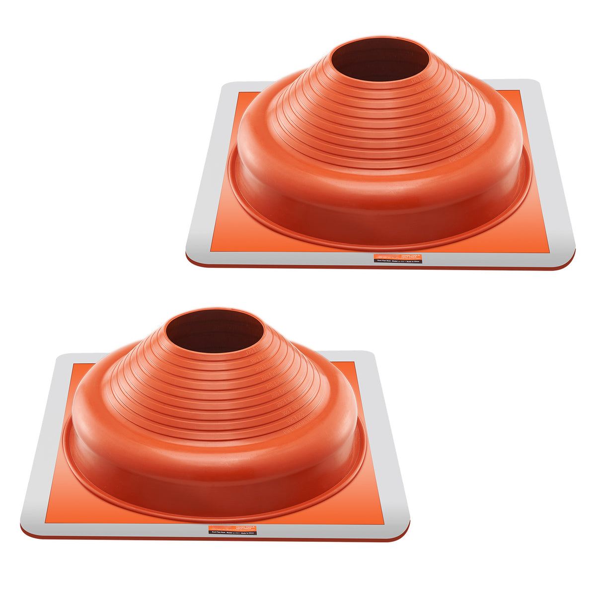 2 Pcs Metal Roof Pipe Flashing Boots Fit 6-3/4" - 14" Pipe High Temp Silicone