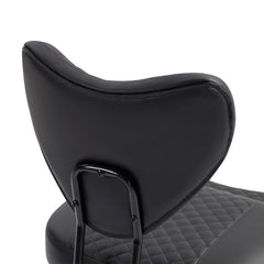 Upgraded Ergonomic Cross Legged Swivel Chair, Adjustable Height and PU Leather, Meditation& ADHA Chair with Back Support, Home and Office,Yoga Chair, Black