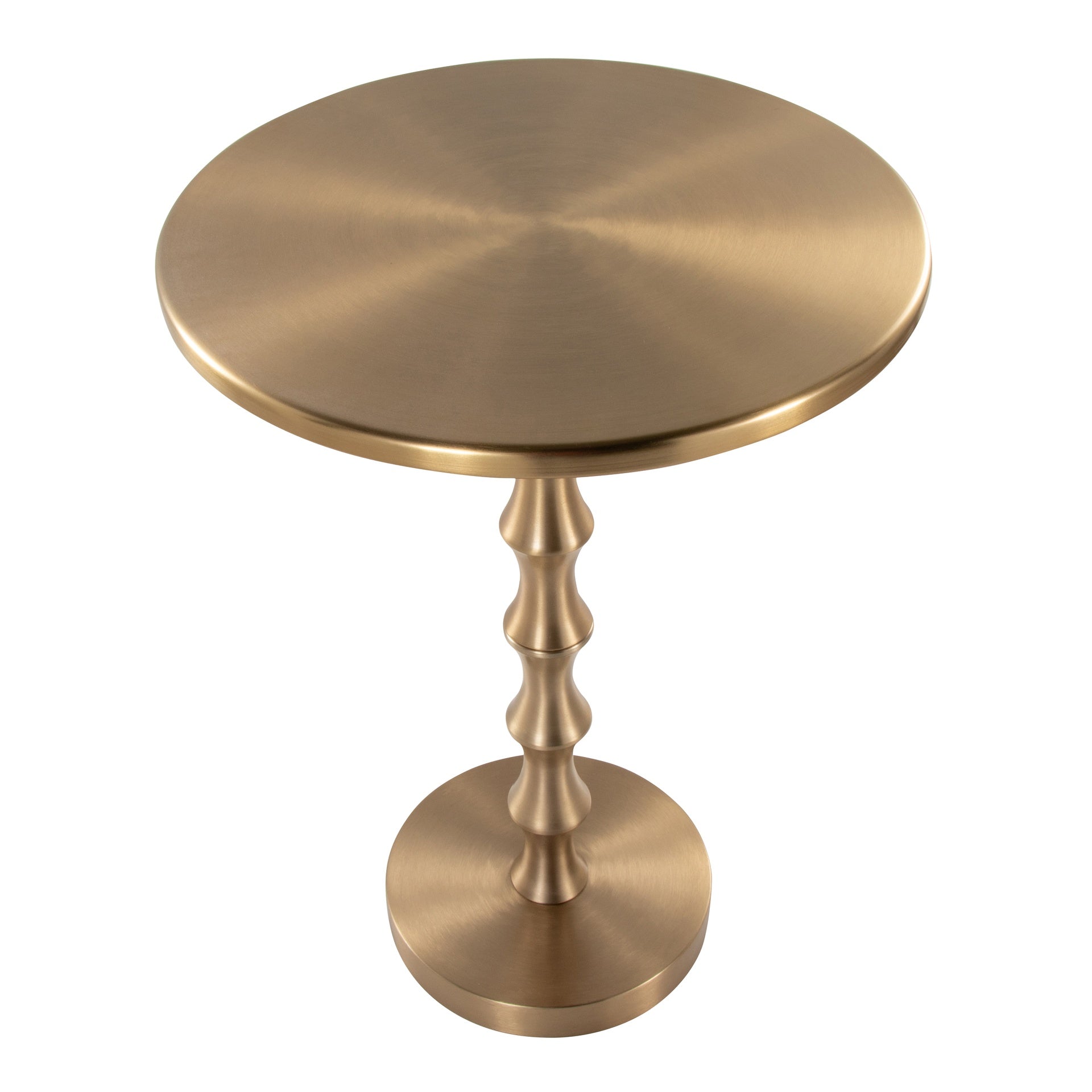 Bora 26.75" Contemporary Metal Accent Table in Gold Metal from Grandview Gallery by LumiSource