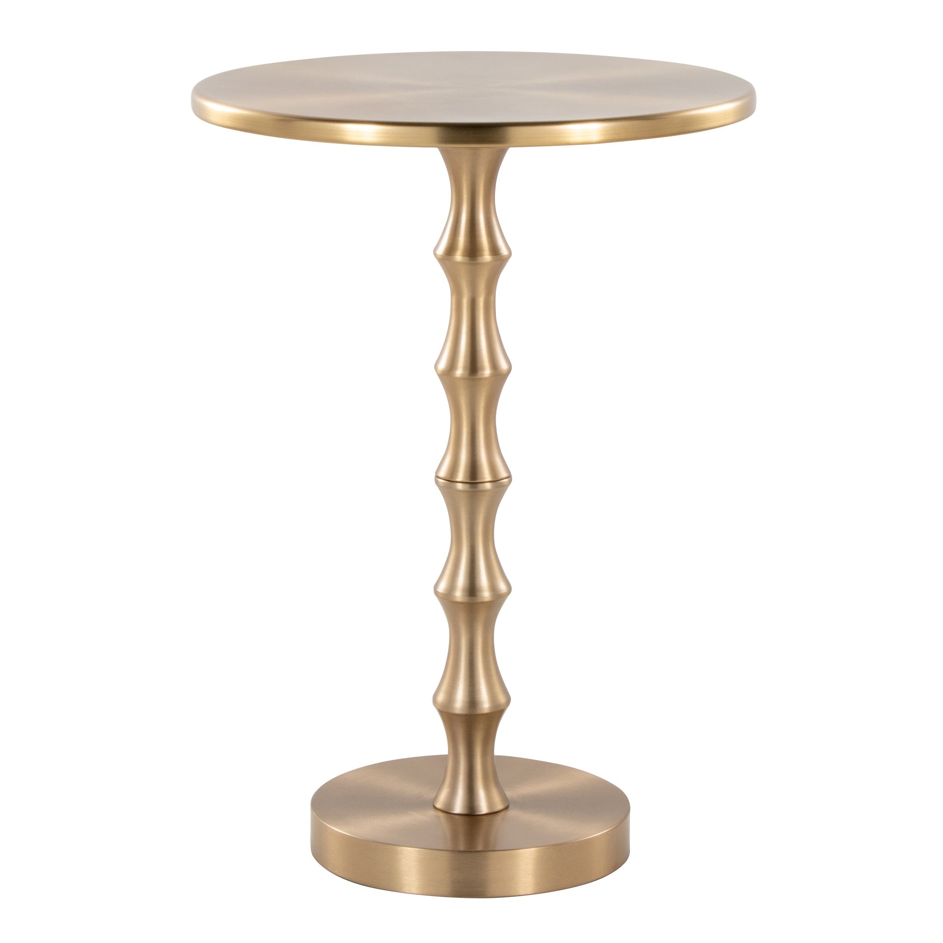 Bora 26.75" Contemporary Metal Accent Table in Gold Metal from Grandview Gallery by LumiSource