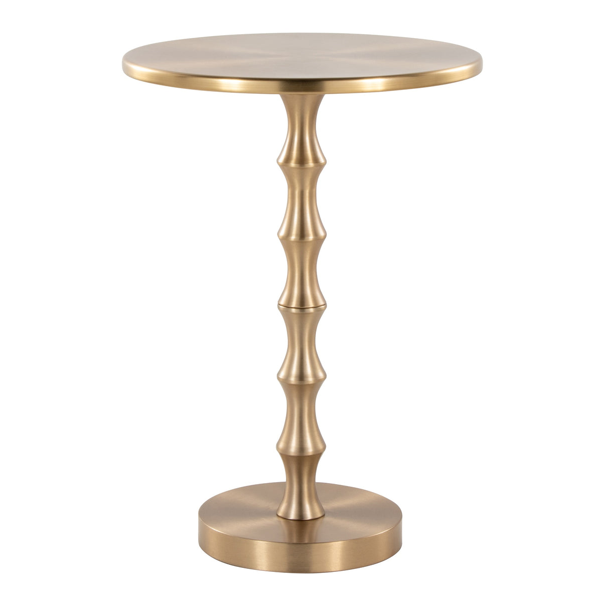 Bora 26.75" Contemporary Metal Accent Table in Gold Metal from Grandview Gallery by LumiSource