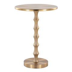 Bora 26.75" Contemporary Metal Accent Table in Gold Metal from Grandview Gallery by LumiSource