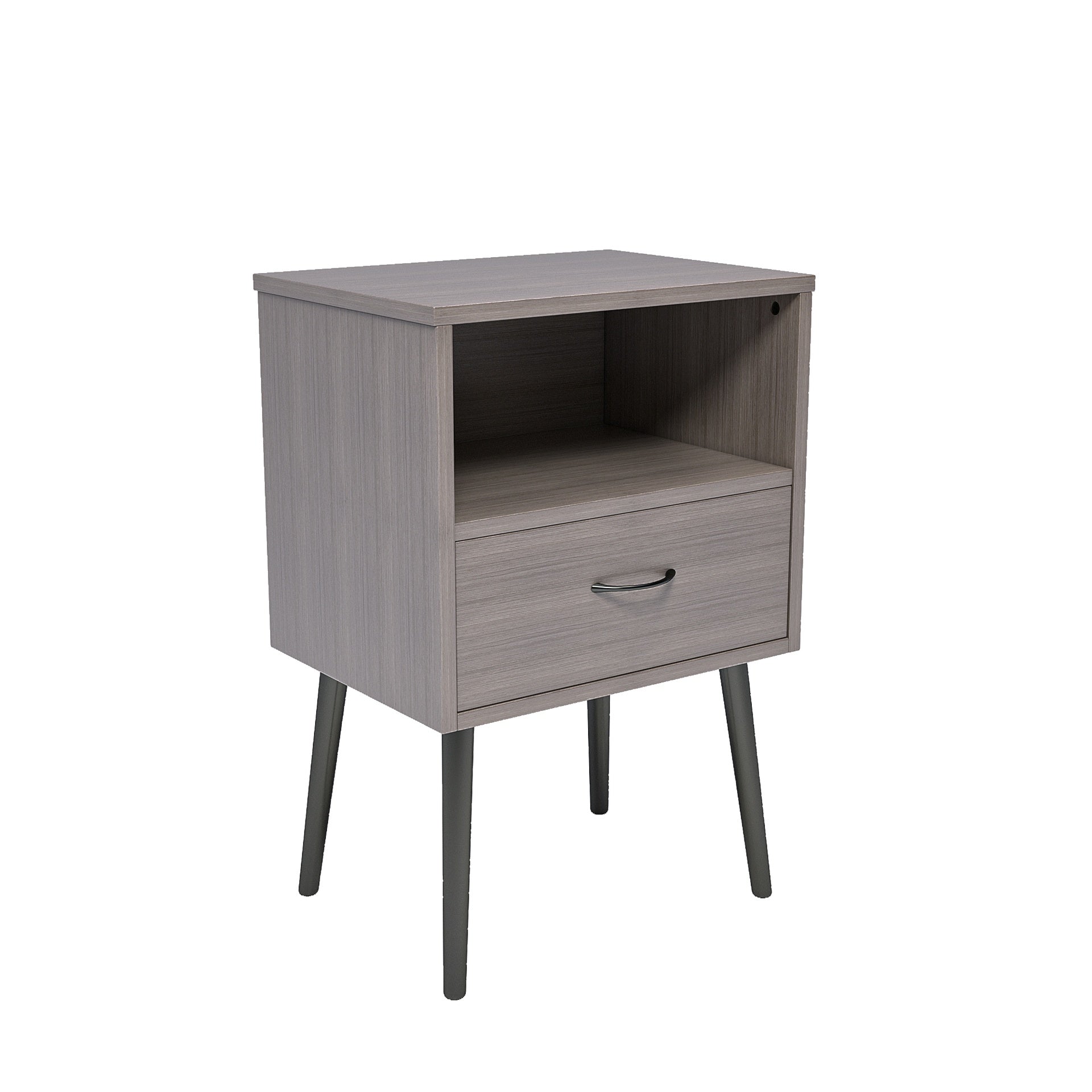 Two sets of Nightstand,modern style bedside table, With storage drawers and open wooden shelves, Suitable for living rooms, Bedrooms and small spaces. Decorative bedside tables in two sets, Easy to as