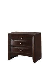 1Pc Contemporary 2 Drawer Nightstand End Table Jewelry Tray Brown Finish Solid Wood Wooden Bedroom Furniture
