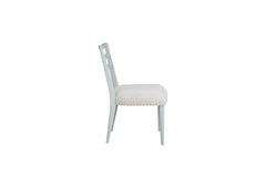 Ladderback Side Dining Chair is Ocean Colored Finish Set of 2