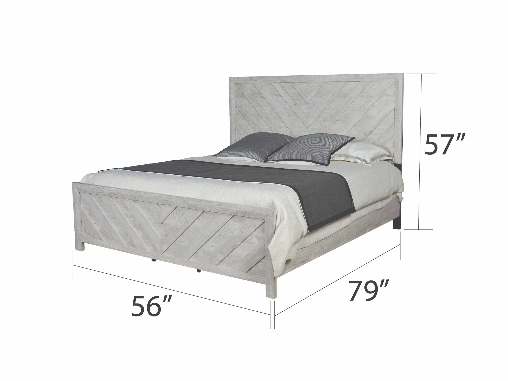 DENVER Modern Style Full Bed Made with Wood in Natural(NJ INVENTORY)