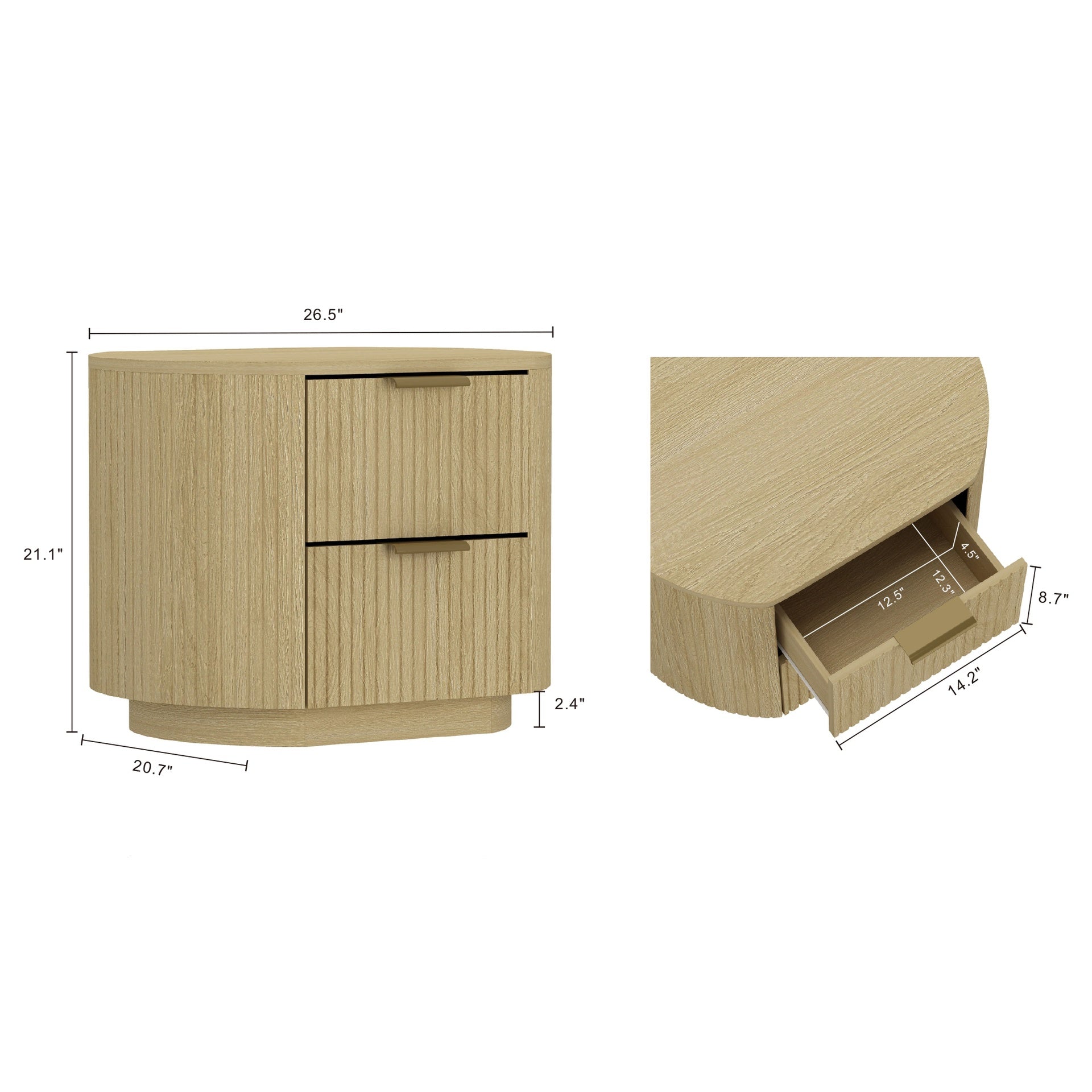 Nightstand in Natural Oak