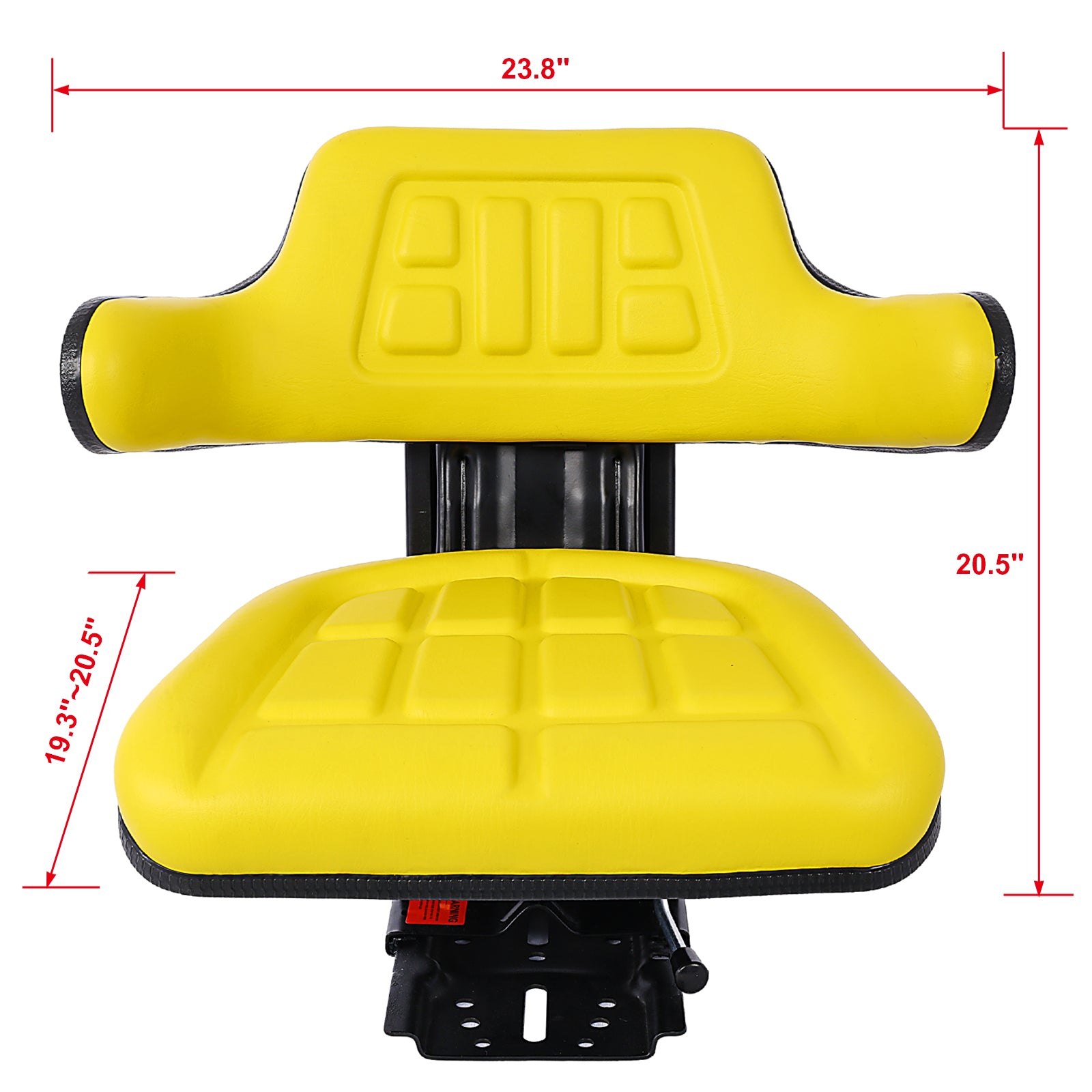 UNIVERSAL TRACTOR SUSPENSION SEAT WITH TILT FITS FORD/NEW HOLLAND 3900 3930 3910 5000 5100 5600 5610 5900 5910,yellow