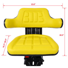 UNIVERSAL TRACTOR SUSPENSION SEAT WITH TILT FITS FORD/NEW HOLLAND 3900 3930 3910 5000 5100 5600 5610 5900 5910,yellow