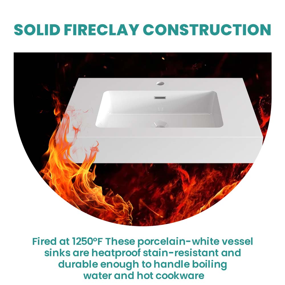BB02-30-101, Integrated solid surface basin WITHOUT drain and faucet, glossy white color