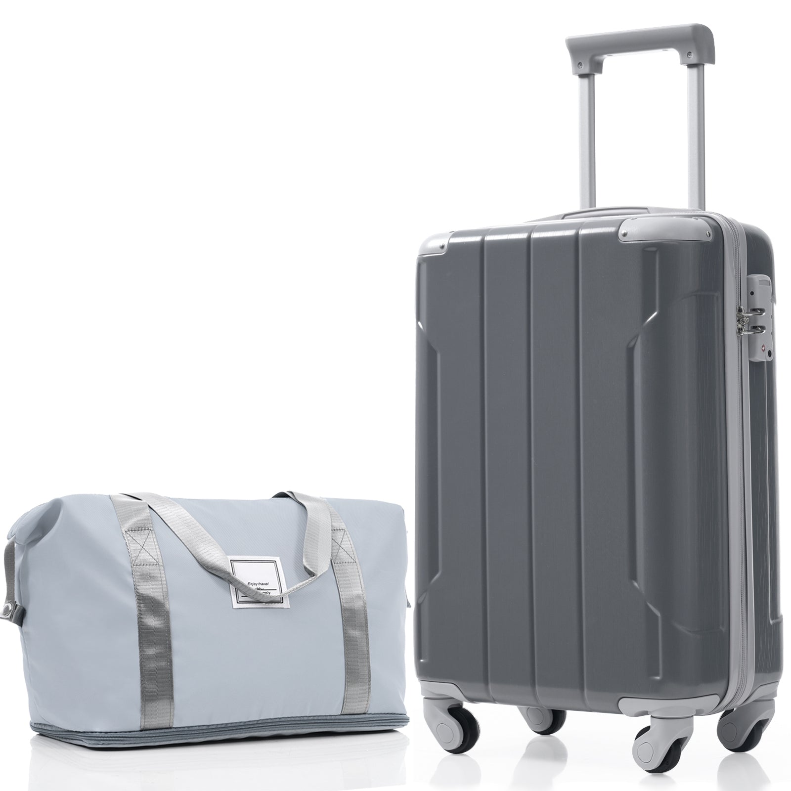 20 Inch Carry On Luggage Set 3 Piece with Spinner Wheels, Lightweight Hardshell ABS Suitcase for Weedend Getaways, Business Travel