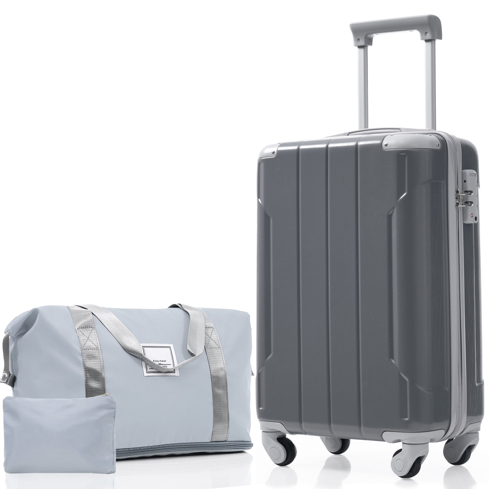 20 Inch Carry On Luggage Set 3 Piece with Spinner Wheels, Lightweight Hardshell ABS Suitcase for Weedend Getaways, Business Travel
