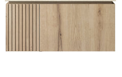 30" MURI White Oak Woodgrain Plywood Cabinet with Double Doors and One Drawer, NO Basin and Top, NO Faucet and Sink Cover