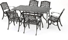 Ravenna 6 - Person Metal Patio Dining Set with Rectangular Table