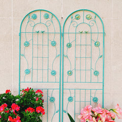 4 Pack Metal Garden Trellis 71" x 19.7" Rustproof Trellis for Climbing Plants Outdoor Flower Support Green