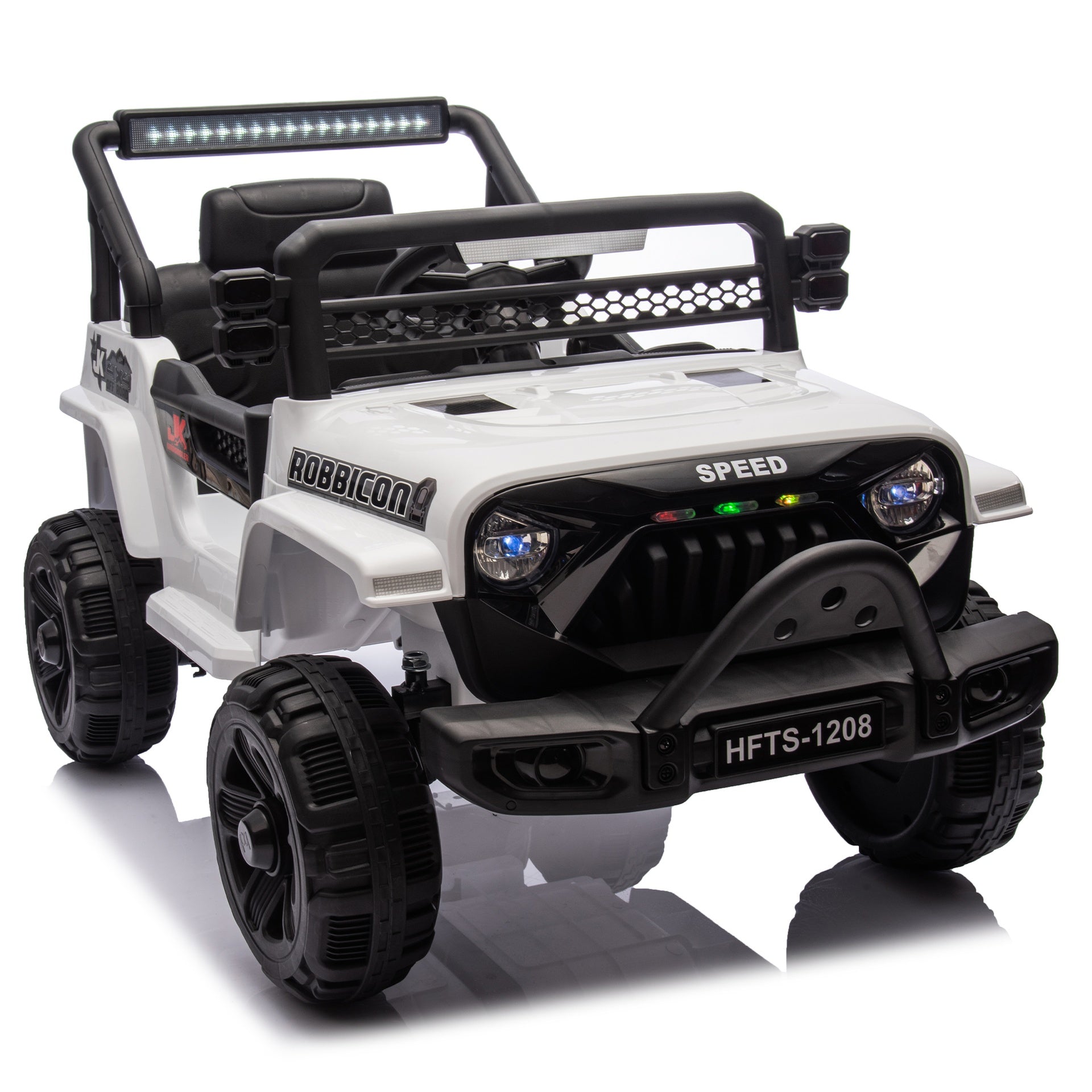 12V Kids Ride On Electric Truck Car W/Parents Control,2WD,Four-wheel suspension,Early education function,Adjustable volume,USB,MP3,Bluetooth,Microphone jack,Power display,LED lights For kids aged 1-4.