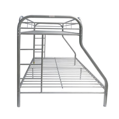 Tritan Silver Finish Twin/Full Bunk Bed