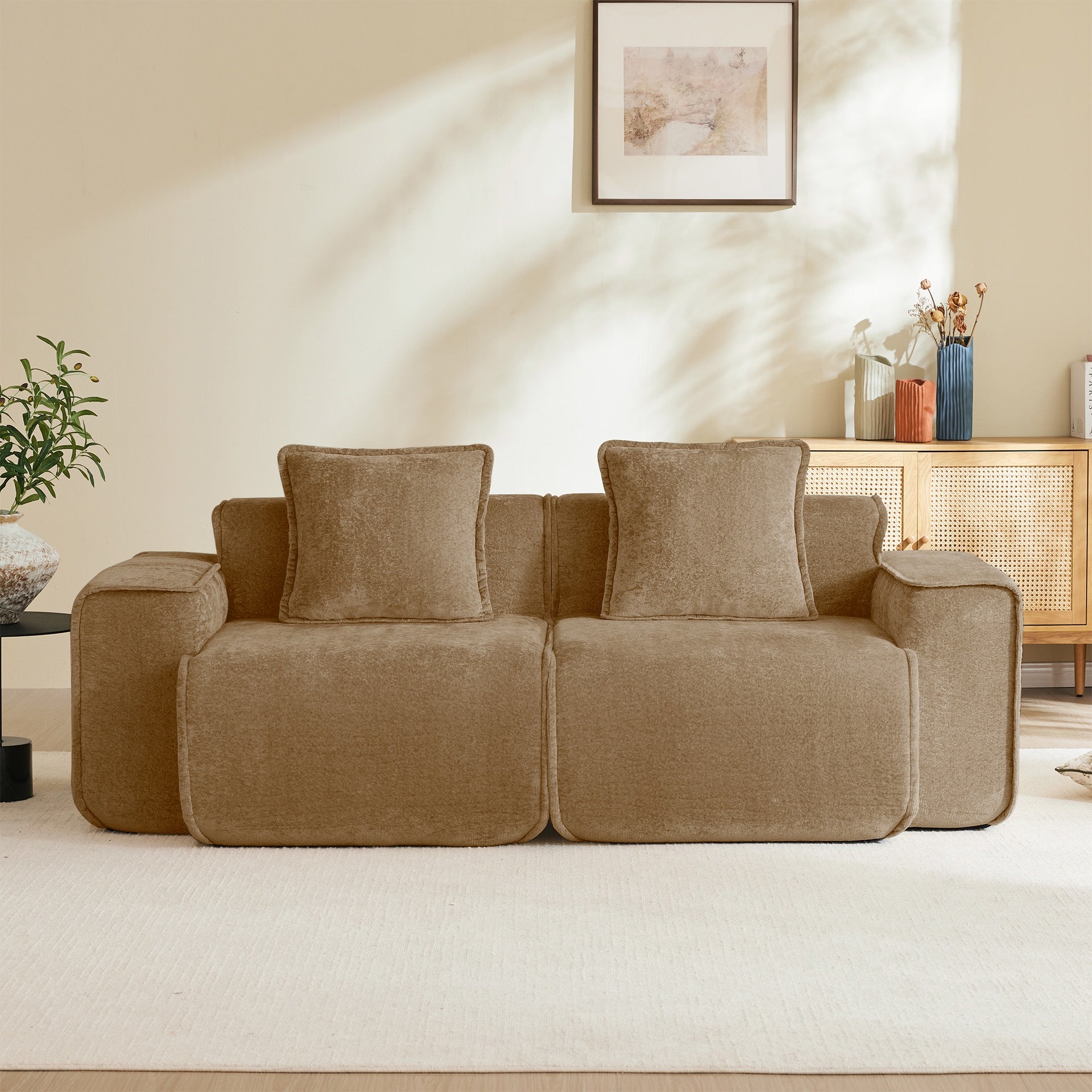 Harrison LSF&RSF Sofa Velvet- Brown